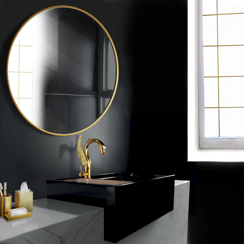 Gold Swan Faucet Set, Lavatory Faucet
