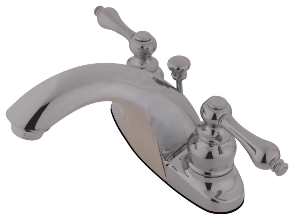 Kingston Brass 4" Centerset Bathroom Faucet, Brushed Nickel