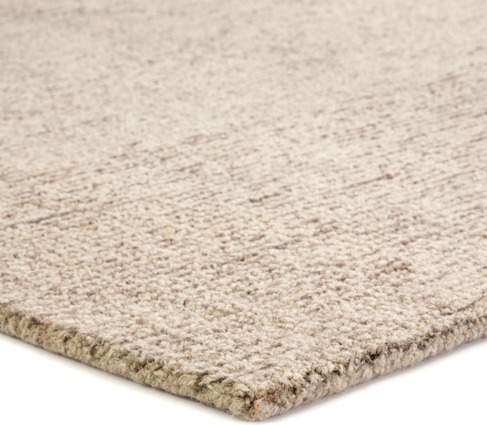 Jaipur Living Oland Handmade Solid White/Brown Area Rug, 5'x8'