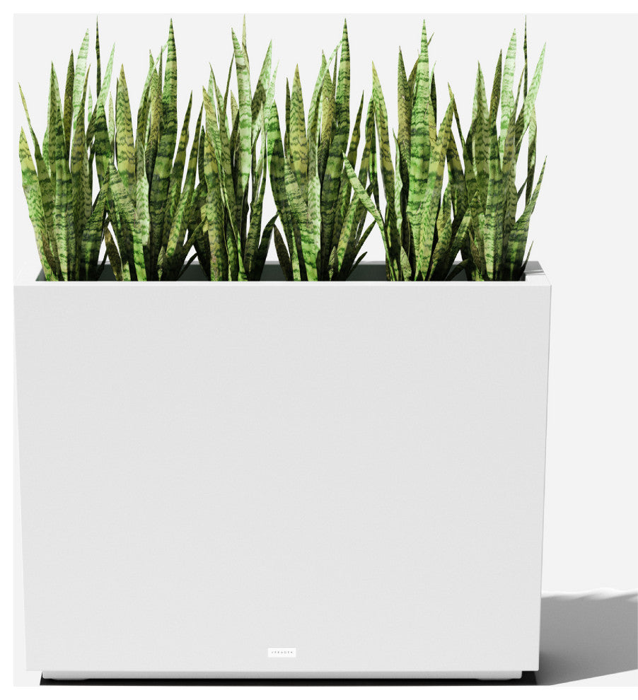 Veradek Block Series Span Planter, White, Medium