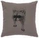 Image Pillow 16x16 Raccoon Cotton Chrome