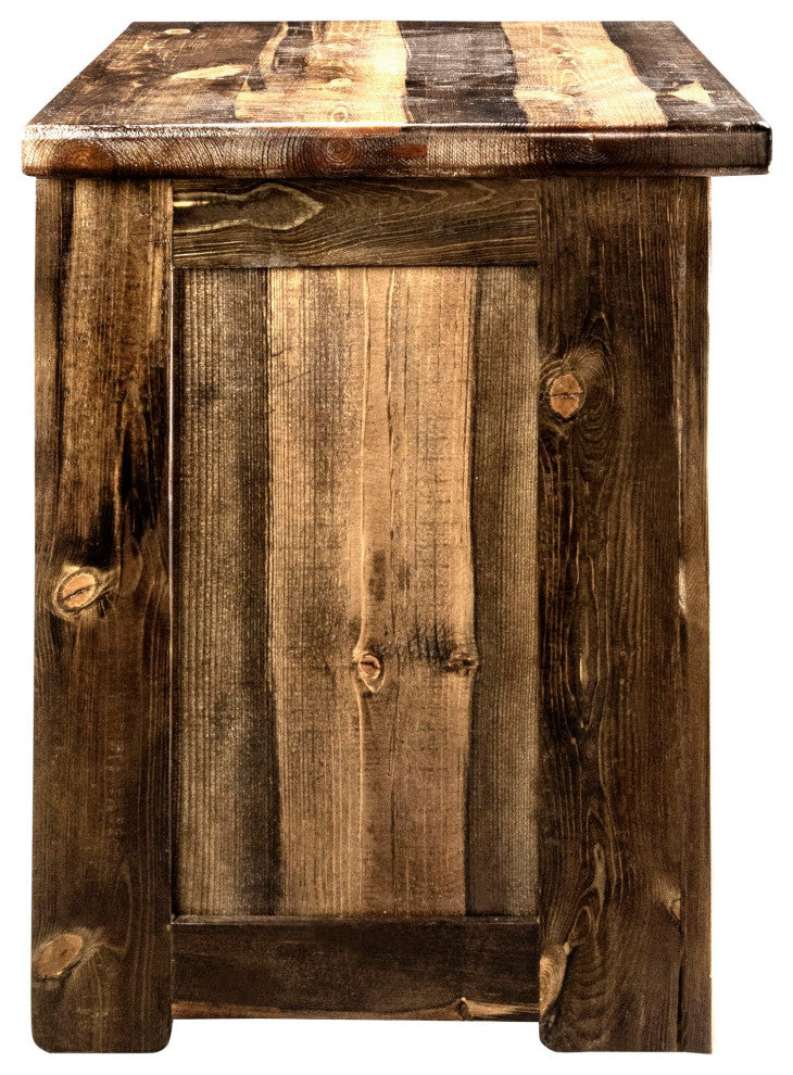 Big Sky Collection Rugged Sawn One Drawer Nightstand, Provincial Stain, 25"H