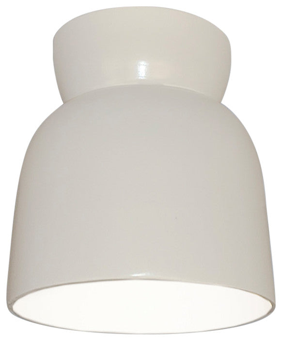 Hourglass Outdoor Flush-Mount, Gloss White, Led