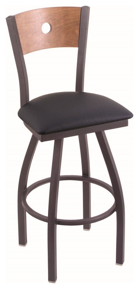 Holland Bar Stool, 830 Voltaire 30 Bar Stool, Pewter Finish