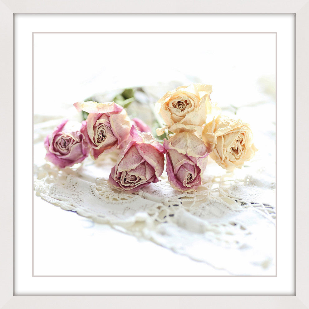 Marmont Hill, "Faded Roses" by Sylvia Cook Framed Painting Print, 12x12