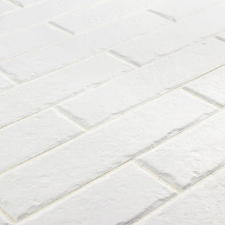 Brooklin Brick Cotto Porcelain Floor and Wall Tile, White