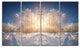 "Horizontally Flipped Winter Land" Wall Art, 48"x28", 4-Panels