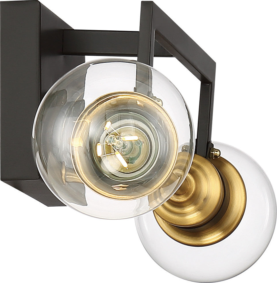 Intention - 2 Light Vanity - Warm Brass and Black Finish