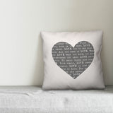 Love Definition Heart Throw Pillow, 18x18