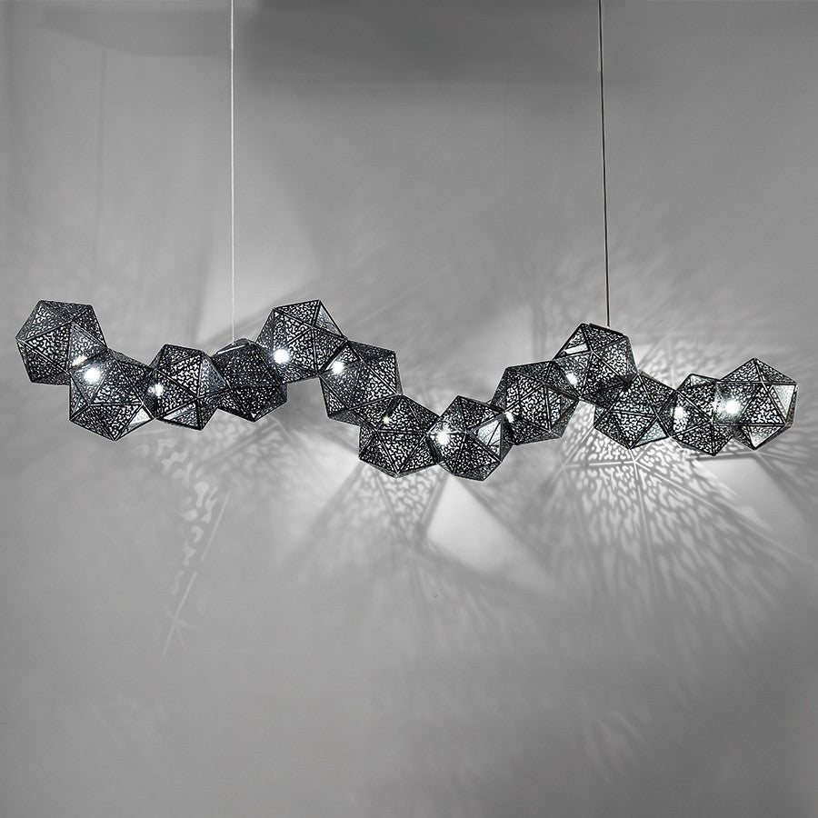 Riddle LED Linear Pendant 3000K, Black