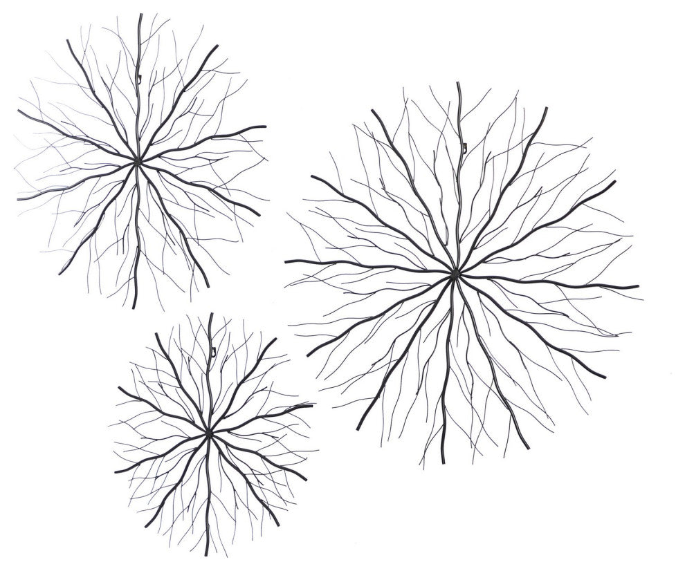 Urban Designs Cosmic Burst 3-Piece Metal Wall Art Decor