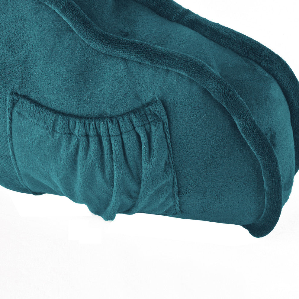 Supersoft Bedrest Lounger Backrest With DIY Filling, Storm Blue