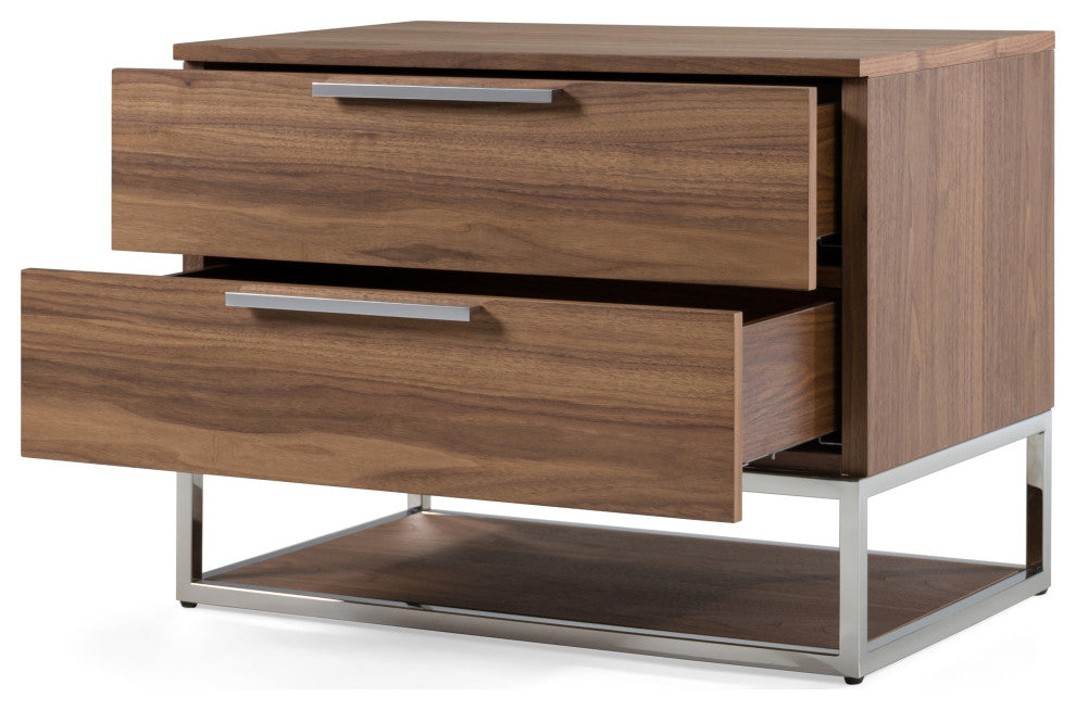 Modrest Helenora Modern Walnut Nightstand
