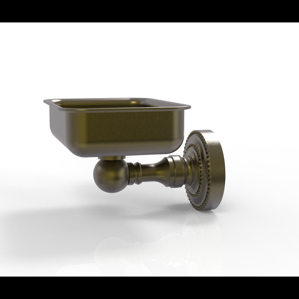 Dottingham Wall Mounted Soap Dish, Antique Brass