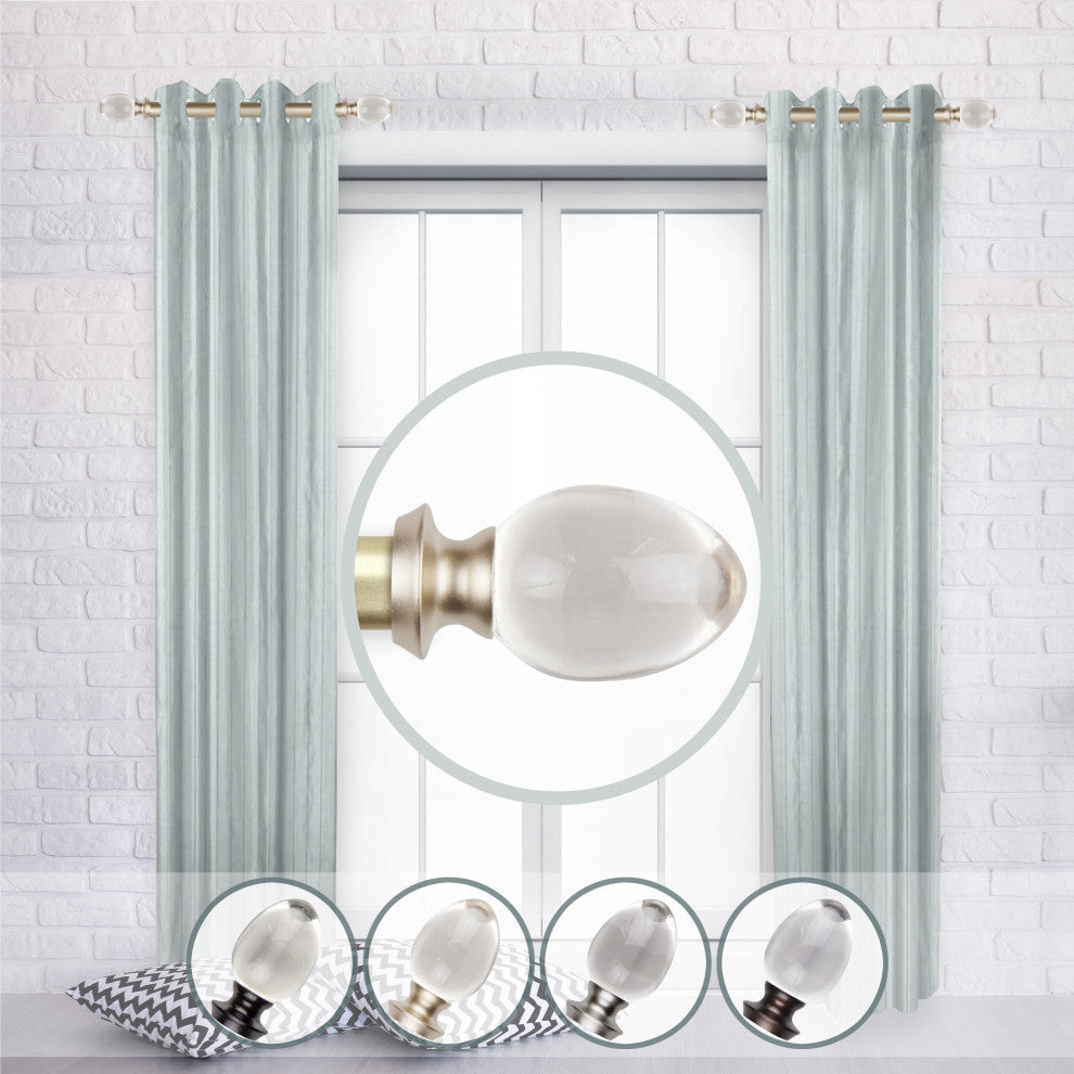 Jaya Side Curtain Rods 12-20", Light Gold