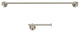 Italia Venezia Series Brushed Nickel Towel Bar and Toilet Paper Holder Set