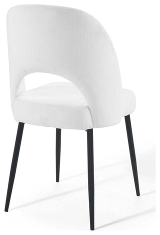 Rouse Dining Side Chair Upholstered Fabric Set of 2 Black White