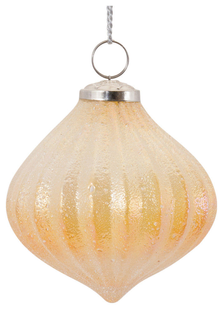 Ribbed Glass Ornament, Set of 6
