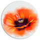 Cute Orange Watercolor Flower, Flowers Disc Metal Artwork, 36"