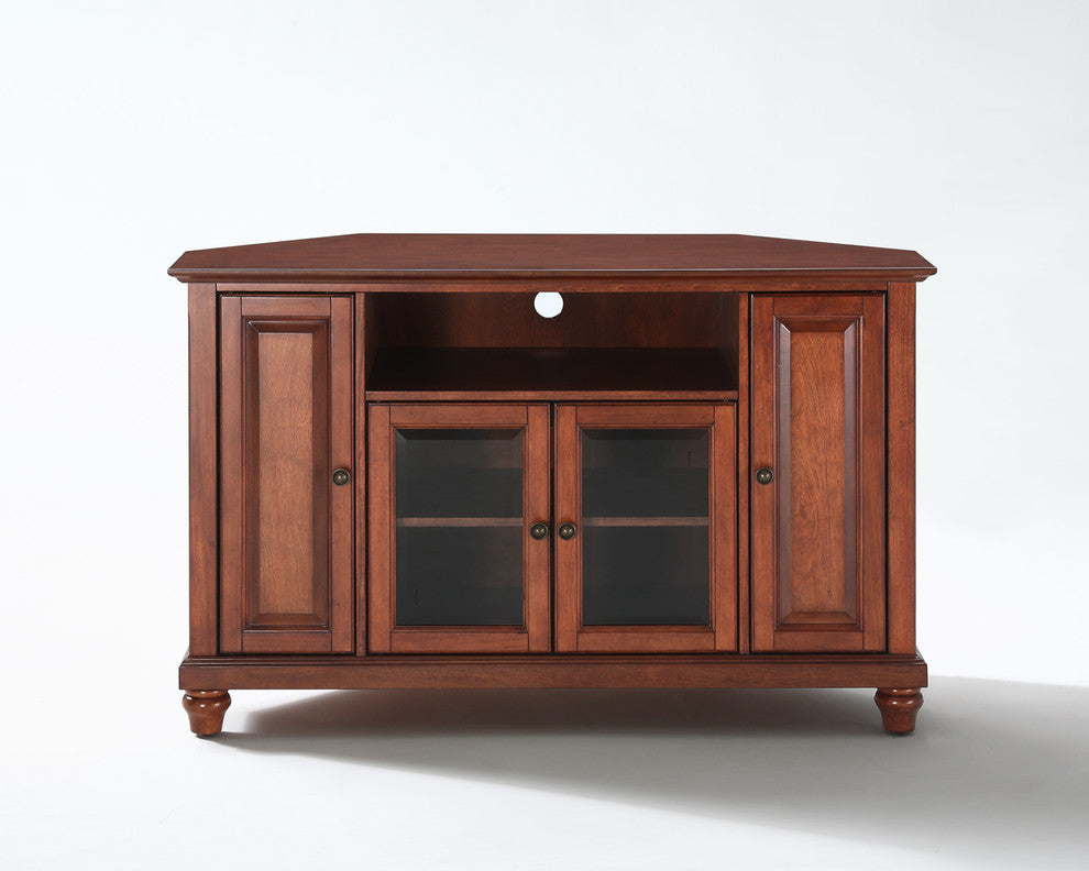 Cambridge 48" Corner TV Stand, Classic Cherry Finish