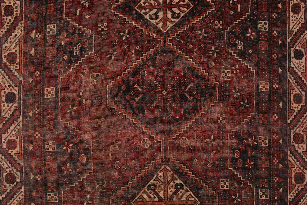 Vintage Distressed Savanna Red Rug 5'8"x9'4"