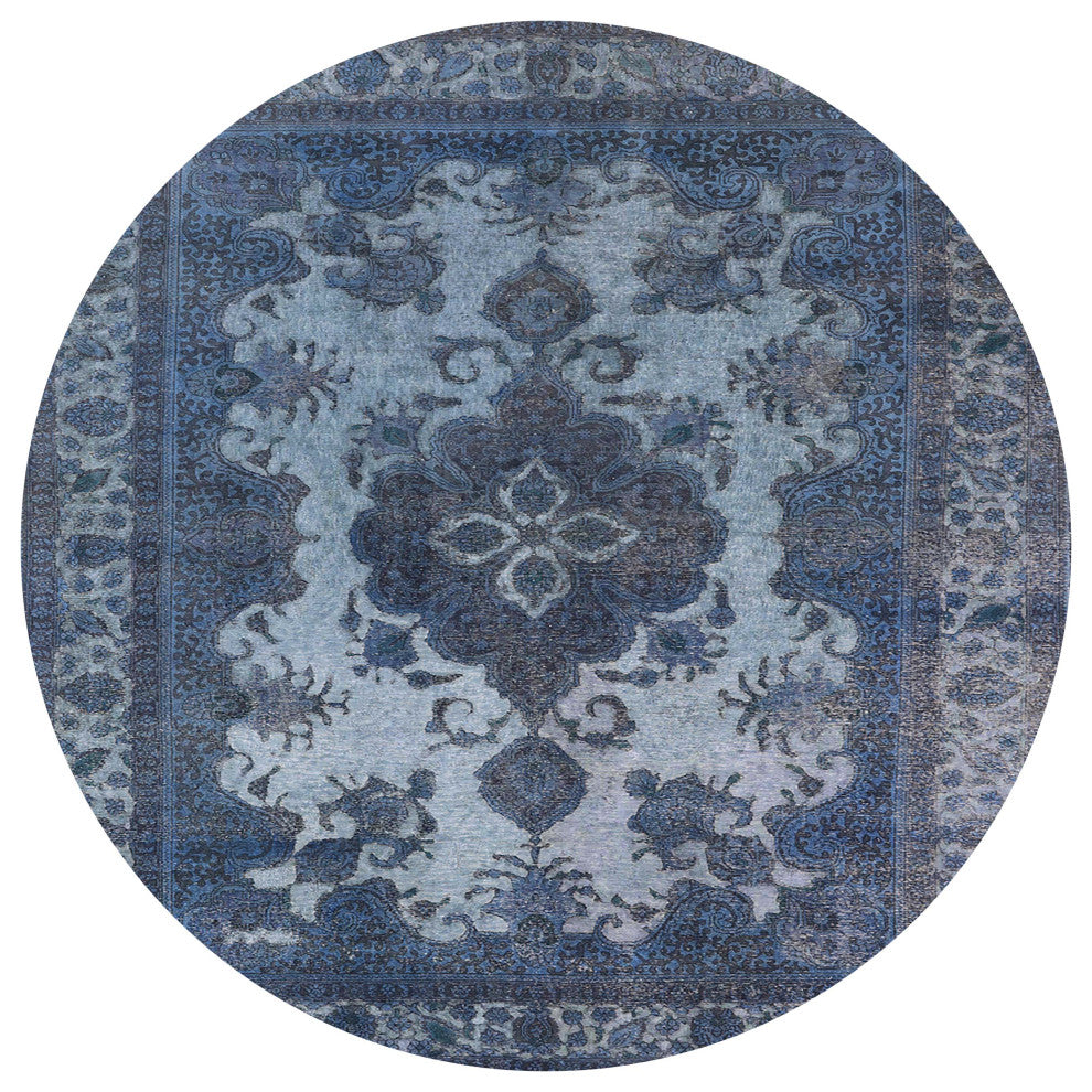 Ahgly Company Indoor Round Mid-Century Modern Area Rugs, 5' Round
