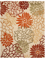 Safavieh Four Seasons Frs222A Floral Outdoor Rug, Beige/Multi, 5'0"x7'0"