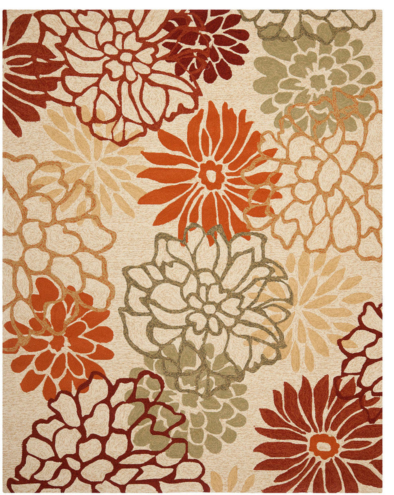 Safavieh Four Seasons Frs222A Floral Outdoor Rug, Beige/Multi, 5'0"x7'0"