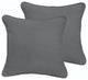 Charcoal Gray Outdoor Corded Pillows, Set of 2, 24x24
