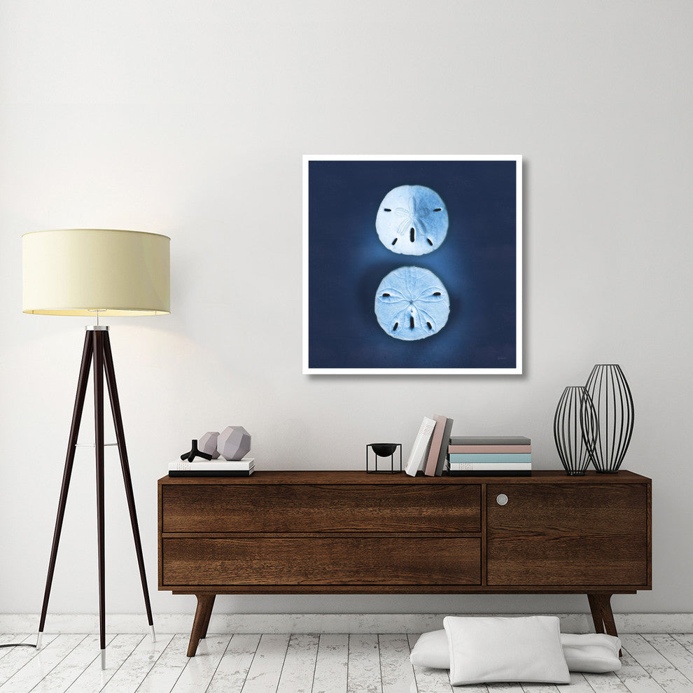 "Cyanotype Sea IV" Digital Paper Print by Sue Schlabach, 38"x38"
