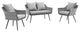 Endeavor 3 Piece Outdoor Patio Wicker Rattan Sectional Sofa Set Gray Gray