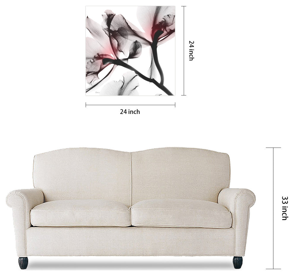 "Coral Luster 2" Frameless Free Floating Panel Graphic Wall Art, 24"x24"