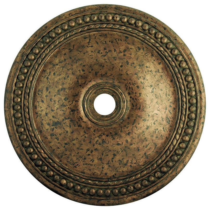 Wingate Ceiling Medallion, Hand Applied Venetian Golden Bronze