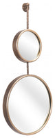 Two Part Gold Hanging Mirror