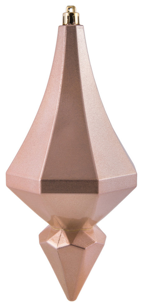 Vickerman Mc191058D 8" Rose Gold Candy Finish Diamond Ornament, Pack of 2