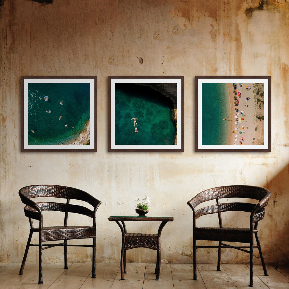 Beachy Havens Triptych, 54x18