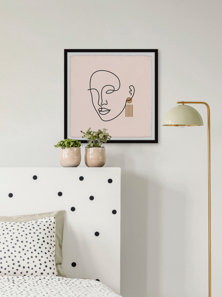 "I Am Nobody" Framed Painting Print, 24x24