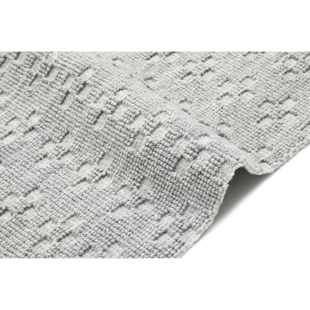 Star Texture Area Rug, Light Gray, 6'x9'