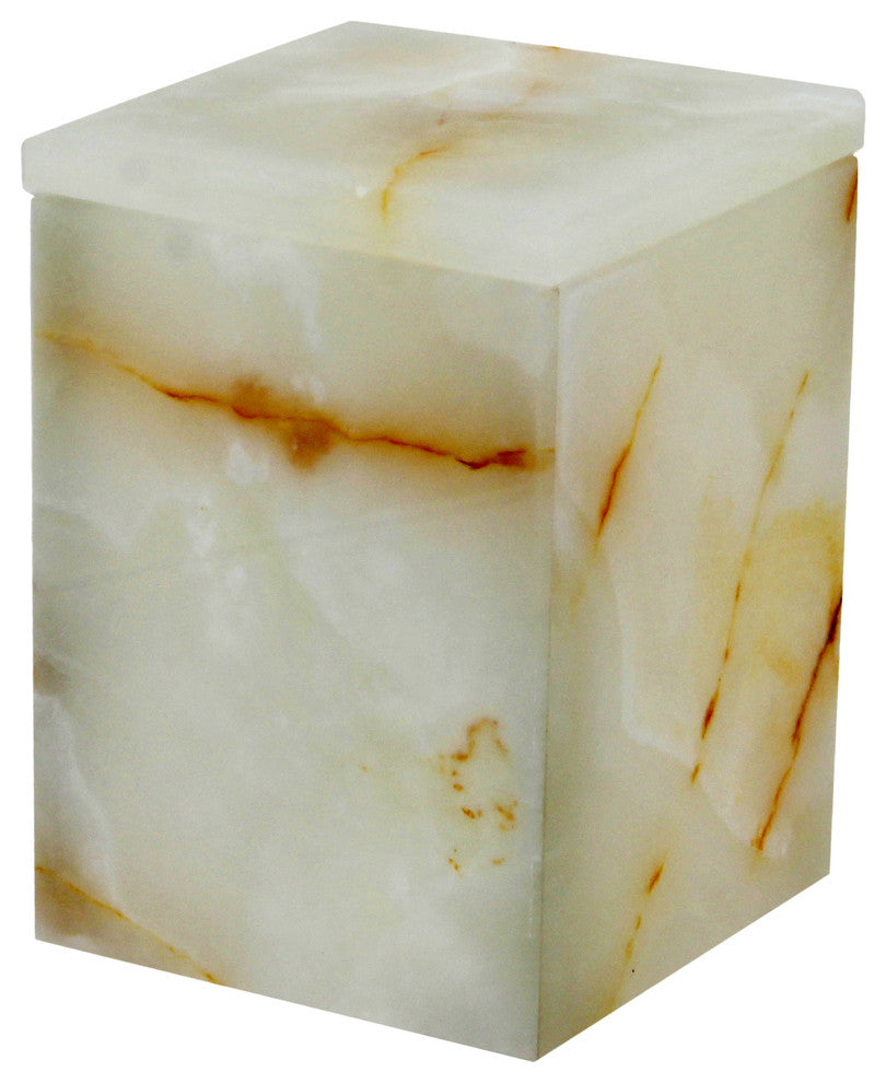 Myrtus Collection Black and Gold Marble Cannister, Pale Green and Cream