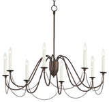 Maxim 12168 Plumette 8 Light 36"W Taper Candle Chandelier - Chestnut Bronze