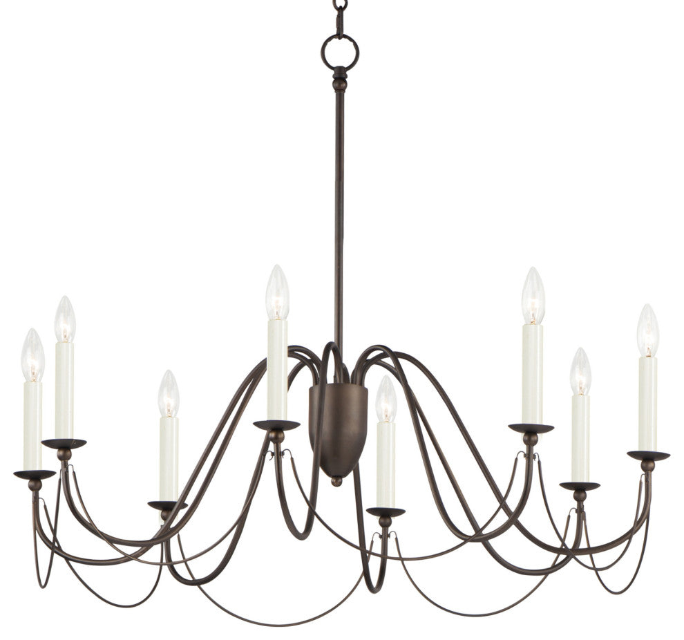Maxim 12168 Plumette 8 Light 36"W Taper Candle Chandelier - Chestnut Bronze