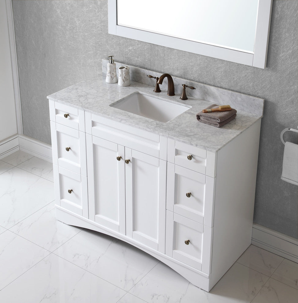Elise 48" Single Bathroom Vanity Set, White