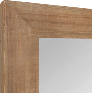 Garvey Wood Framed Wall Mirror, Rustic Brown 36x30