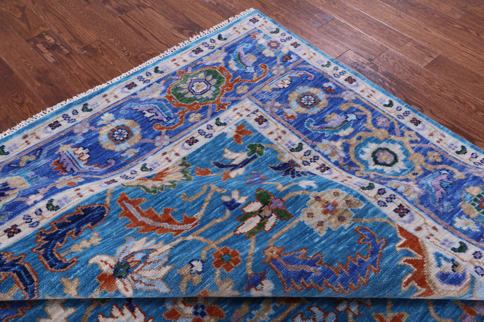 9' 1" X 11' 11" Hand Knotted Persian Fine Serapi Wool Rug - Q15844