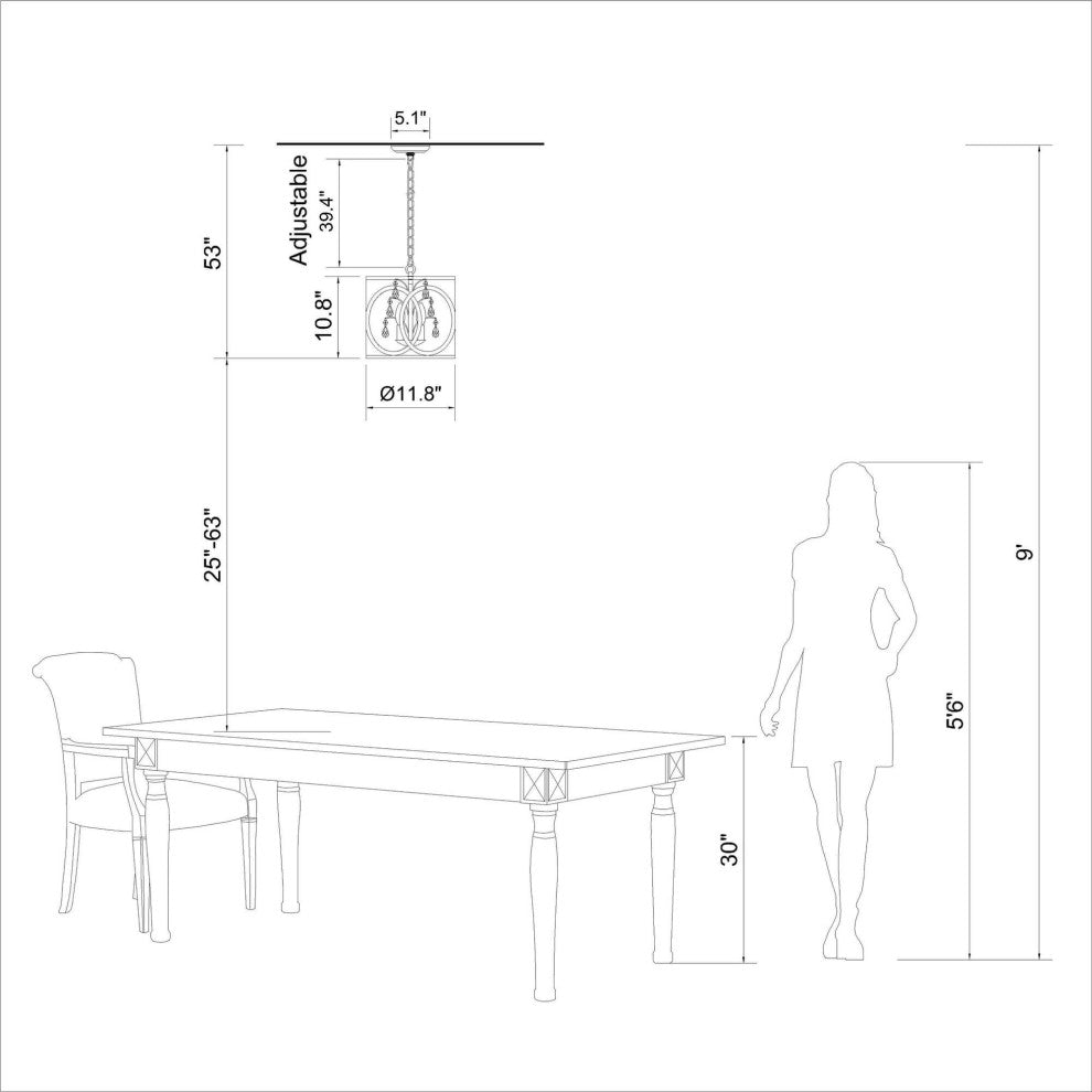 Silvia 3-light Light Brushed Champagne Silver Metal Cage Drum Chandelier