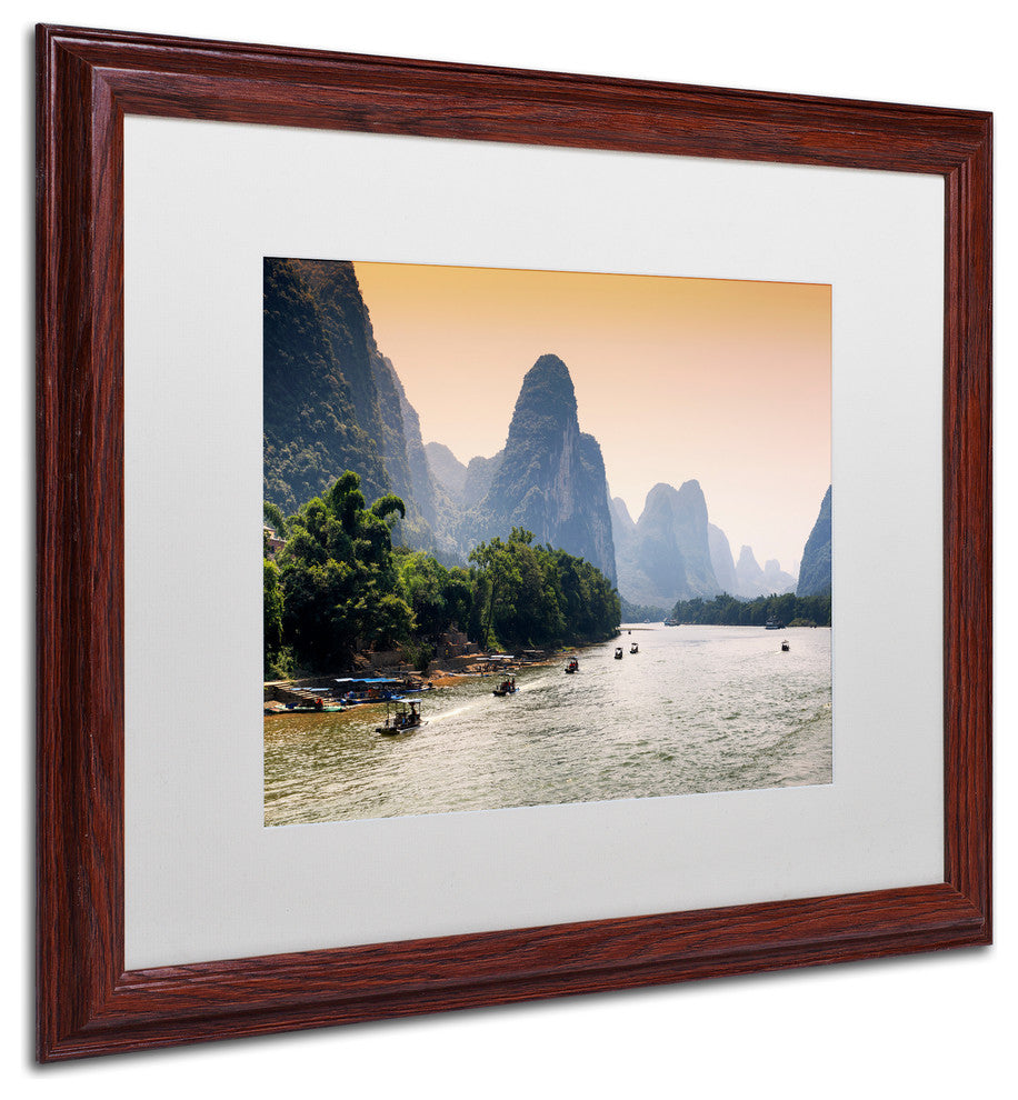Philippe Hugonnard 'Li River' Art, Wood Frame, White Matte, 20"x16"