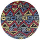 Ahgly Company Indoor Round Mid-Century Modern Area Rugs, 7' Round