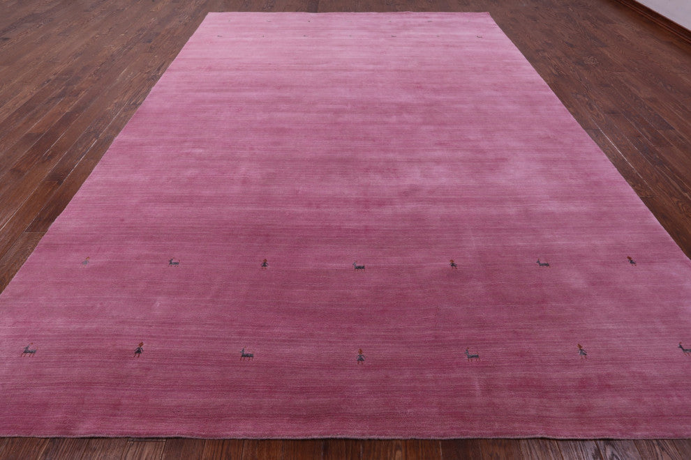 10' 0" X 14' 0" Persian Gabbeh Handmade Wool Rug - Q15322