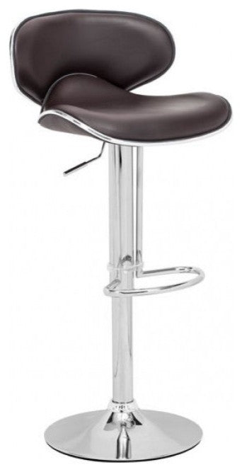 Fly Adjustable Bar Chair by Zuo, Brown