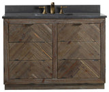 Legion Furniture Single Sink Vanity, Rustic Brown, 48"